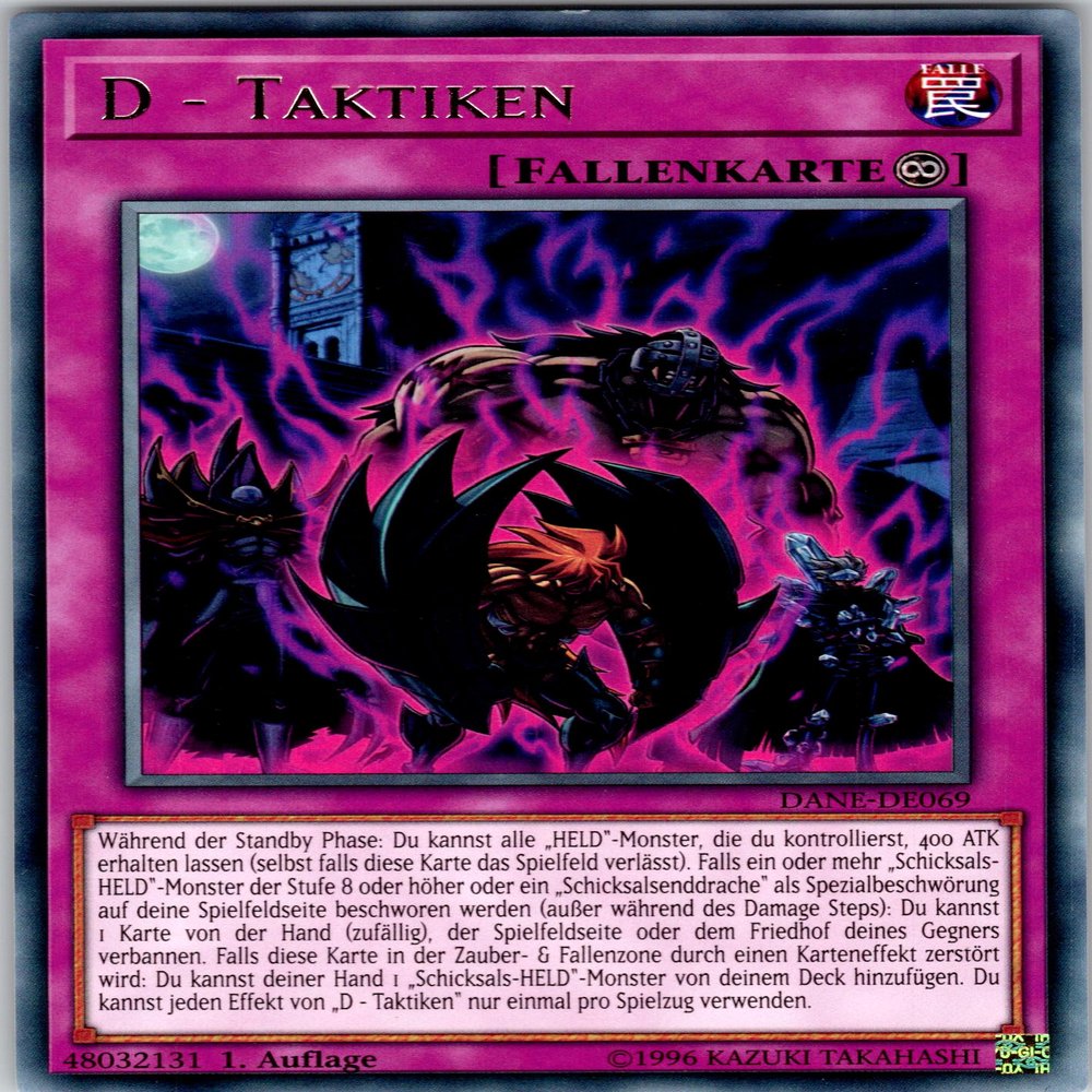 D - Tactics - DANE-DE069 - Rare - 1st Edition - German - Yu-Gi-Oh! Dark Neostorm with RC Field Center