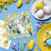 PAW - Easter Napkins 20 Pack | Spring Decor 33 x 33 cm | Bunny Design for Easter, Spring, and Celebrations | Disposable Napkins for Table Decoration view 4