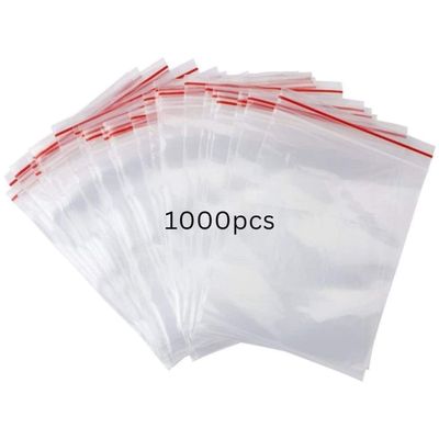 Pakico 1,000 Small Zip Bags, 15 x 25 cm, Plastic Food Bags