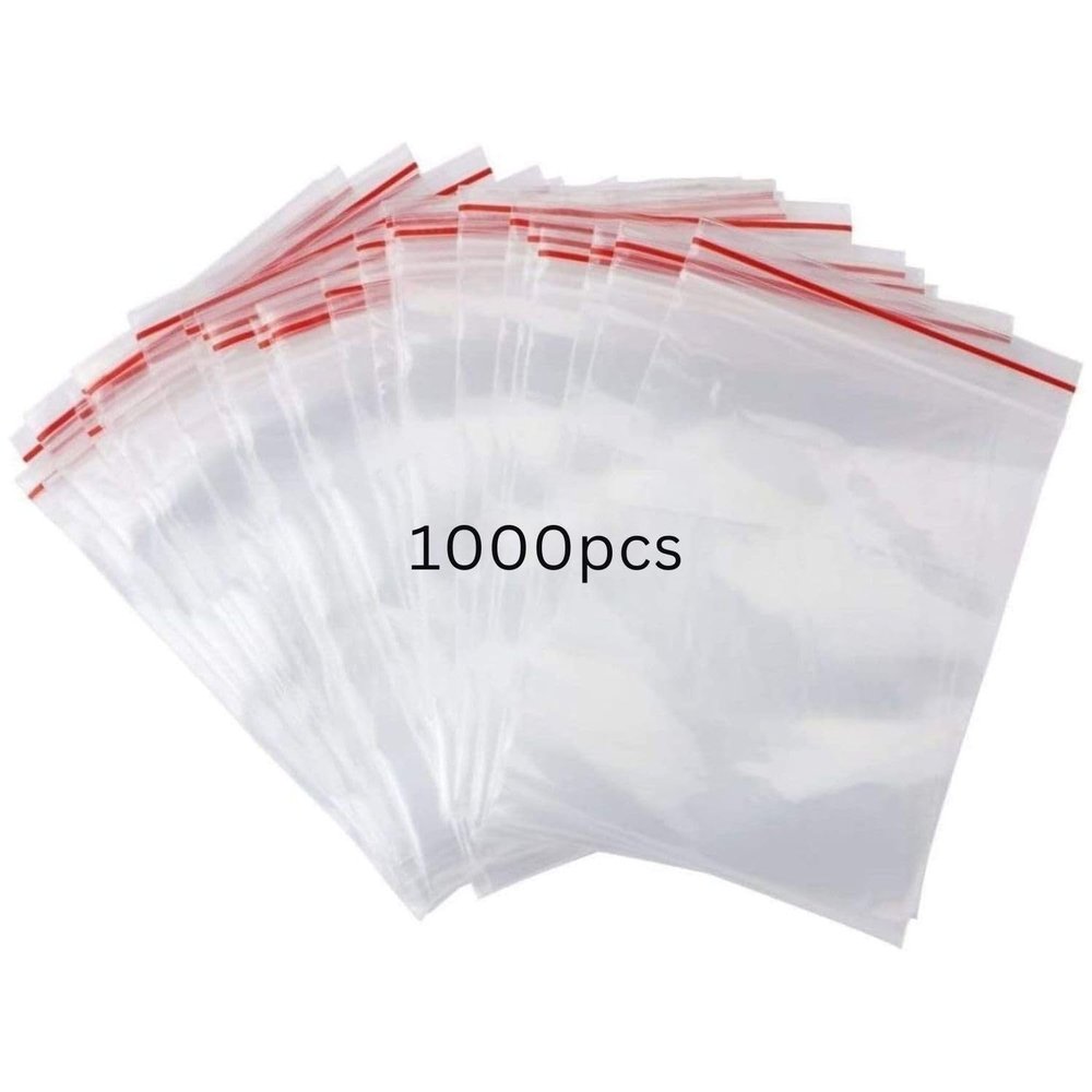 Pakico 1,000 Small Zip Bags, 15 x 25 cm, Plastic Food Bags