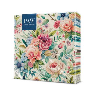 PAW - Floral Napkins 20 Pack