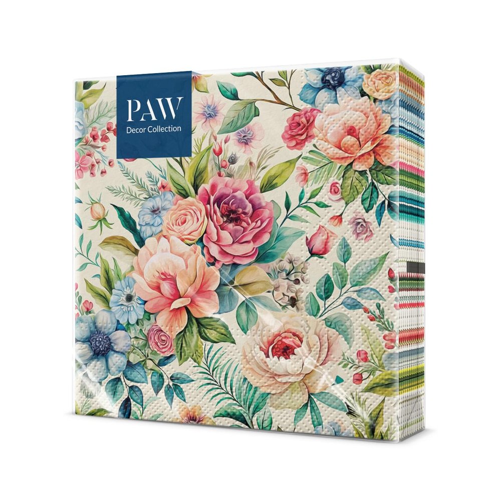 PAW - Floral Napkins 20 Pack