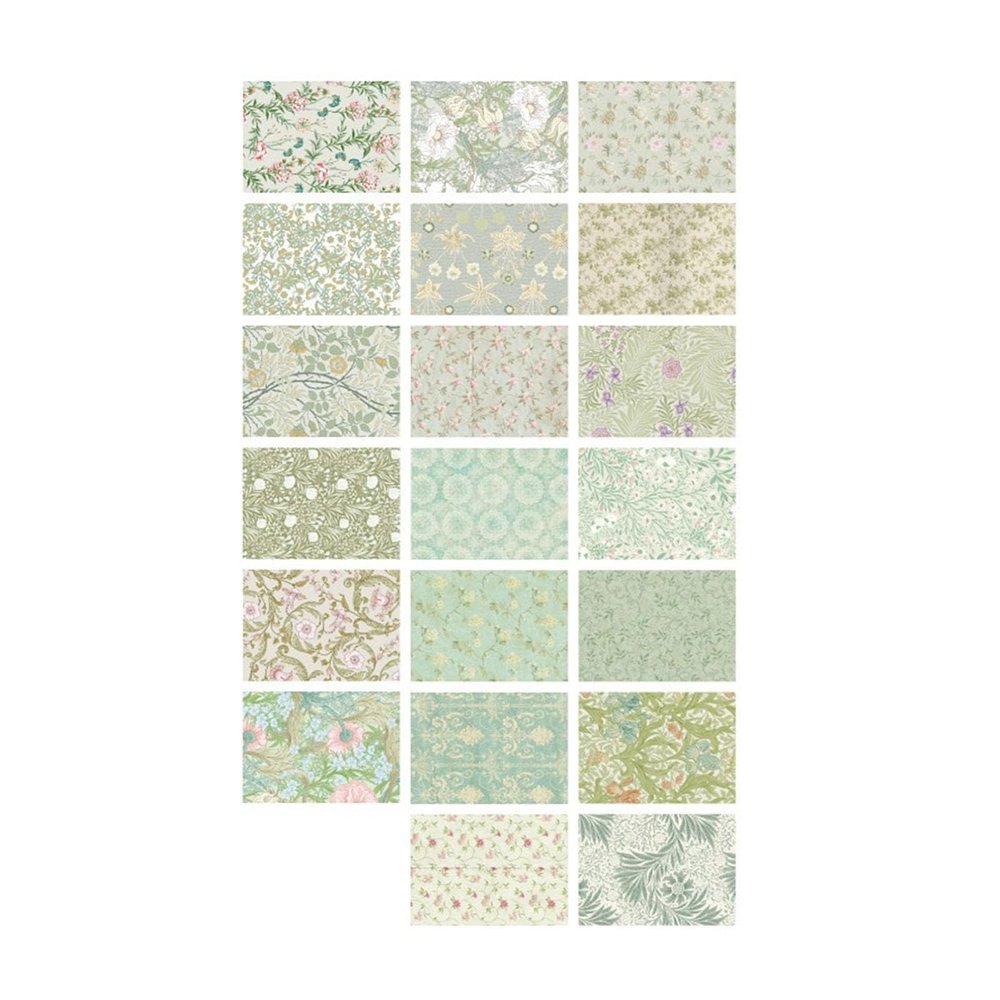 RhineCart Basics Scrapbook Stickers, Flower Junk Journal Paper, 40 Pack