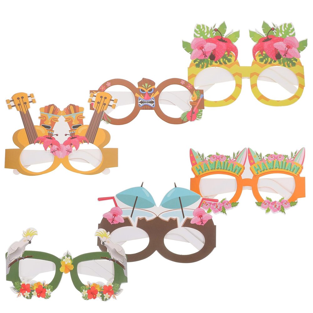 GALPADA 6 Pcs Funny Paper Glasses for Parties