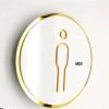 ACVACV 3D Hollow-Carved Men's and Women's Restroom Sign, 1 Piece, DIY Restroom Door Sticker (Man) view 1