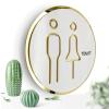 ACVACV 3D Hollow-Carved Men's and Women's Restroom Sign, 1 Piece, DIY Restroom Door Sticker (Man) view 4
