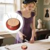 Wood Base with Cork Needle Pad Round Pin Cushion view 2