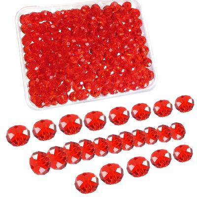 TOAOB 220 Pcs 6mm Red Crystal Beads