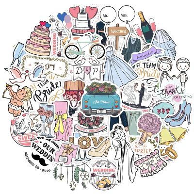 Wedding Guestbook Stickers, 50pcs