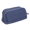Durable Canvas Pencil Case, Large Capacity, Dark Blue view 2