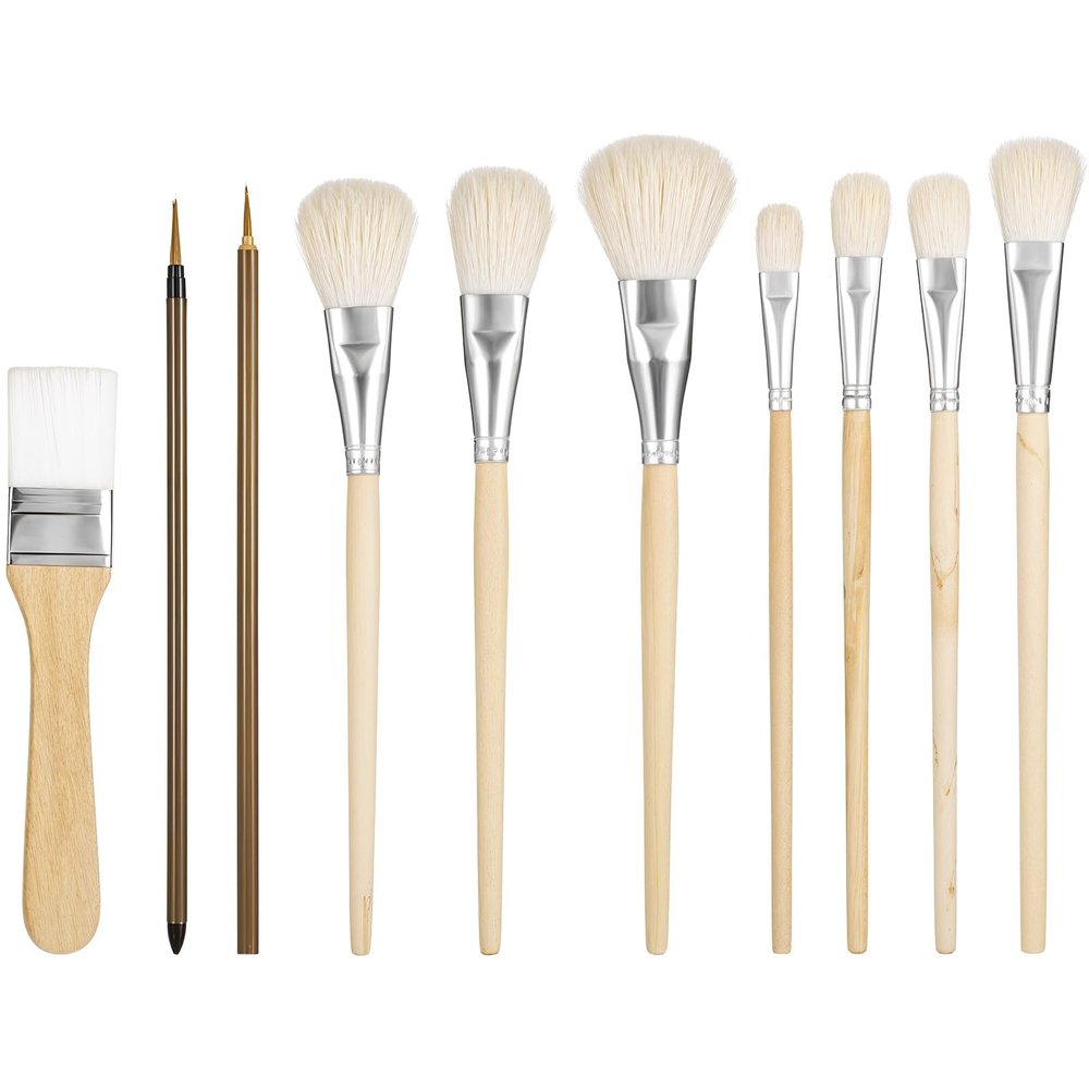 10-Piece Acrylic Brush Set