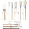 10-Piece Acrylic Brush Set view 2