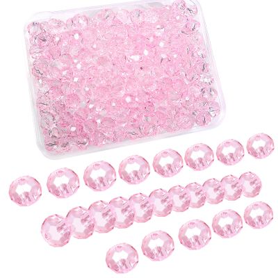 TOAOB 220 pcs 6mm Pink Crystal Beads
