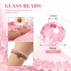 TOAOB 220 pcs 6mm Pink Crystal Beads view 2
