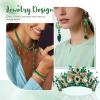 TOAOB 220 pcs 6mm Dark Green Crystal Beads view 4