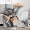 Cozy Blanket 100 x 130 cm, Abstract Marble Lines, Grayish White view 2