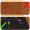Office Chair Mat 70 x 120 cm, Black, for Hard Floors view 4