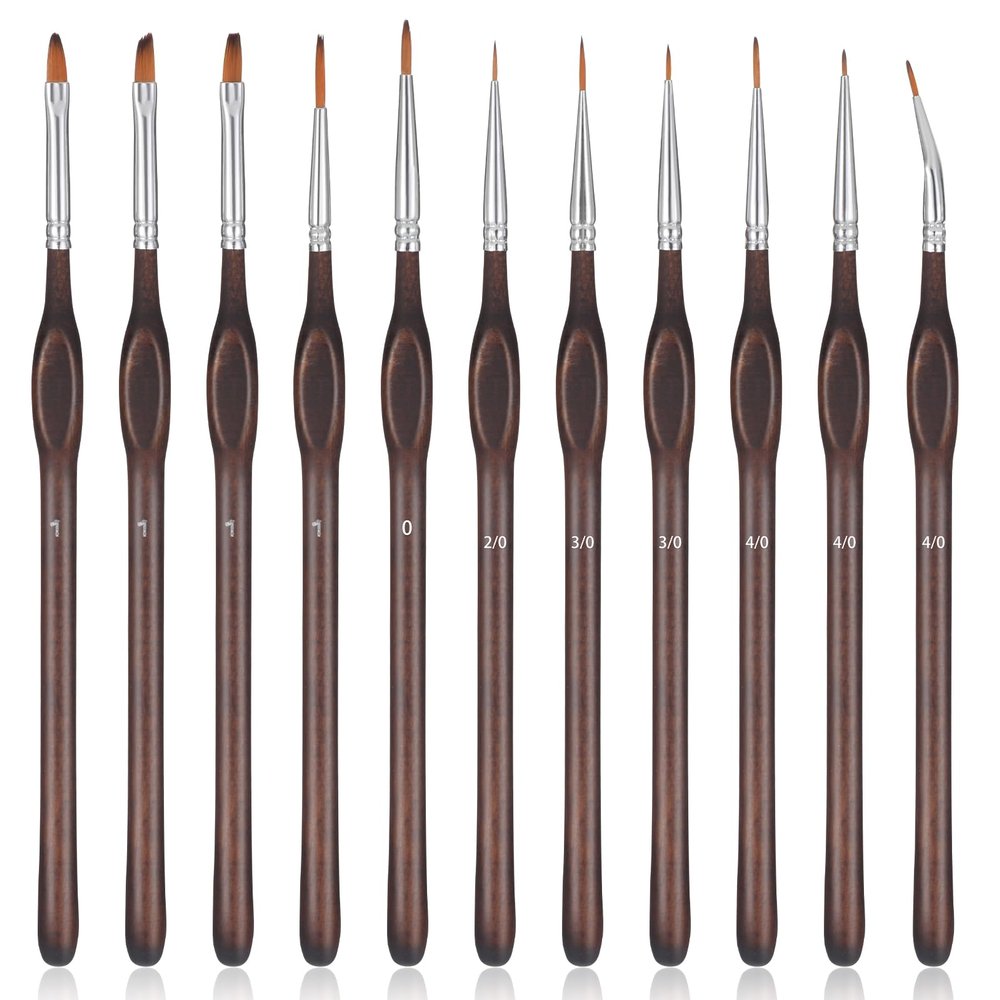 JJUNW 11-Piece Fine Detail Brush Set