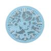 Saharuse 1-Pc. 29.8 mm Nautilus Skeleton Dial with S Logo, Night Glow, for NH70/NH38 Calibers, Light Blue view 1