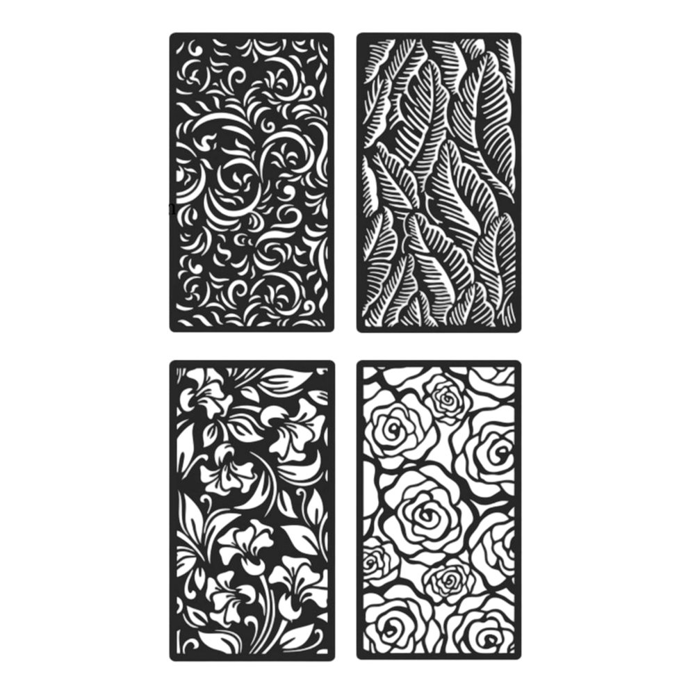 4-Piece Flower Stencil Set for Painting