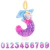 TESGADGETS Cute Paw Birthday Candle Number 3 view 1