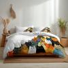 Generic Kids' Bedding Set for Boys and Girls, 155 x 220 cm, 3D Cute Abstract Cat Duvet Cover with Zipper, Soft Microfiber, 2 Pillowcases, White view 4
