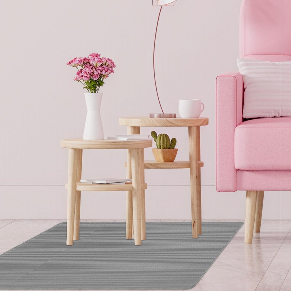 Office Chair Mat 95 x 170 cm, Non-Slip, Easy to Clean, Light Gray