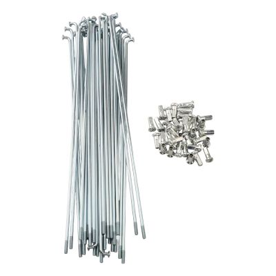 EZVXVV 12G E-Bike Spokes, 2.6 mm Diameter, 20/40 Pieces, Silver Steel, J-Bend, 45–306 mm, with Nipples