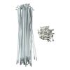 EZVXVV 12G E-Bike Spokes, 2.6 mm Diameter, 20/40 Pieces, Silver Steel, J-Bend, 45–306 mm, with Nipples view 1