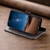 TUUNKMUY Zipper Wallet Case for Motorola Moto Edge 50 Fusion, PU Leather Flip Cover, RFID Protection, Gray view 3