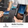 TUUNKMUY Zipper Wallet Case for Motorola Moto Edge 50 Fusion, PU Leather Flip Cover, RFID Protection, Gray view 4