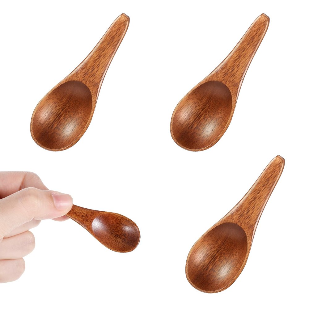 JJUNW 4-Piece Mini Wooden Spoon Set