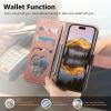TUUNKMUY Case for Google Pixel 9, Pink Love Pattern Wallet Folio with Zipper view 3
