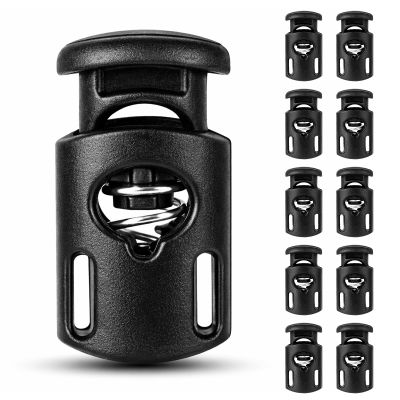 SHENLIU 10-Pack Universal Cord Stoppers, Black