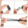 SHENLIU 10-Pack Universal Cord Stoppers, Black view 3