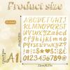 810 Pcs 10 Sheets Gold Glitter Letter Stickers view 2