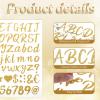 810 Pcs 10 Sheets Gold Glitter Letter Stickers view 3