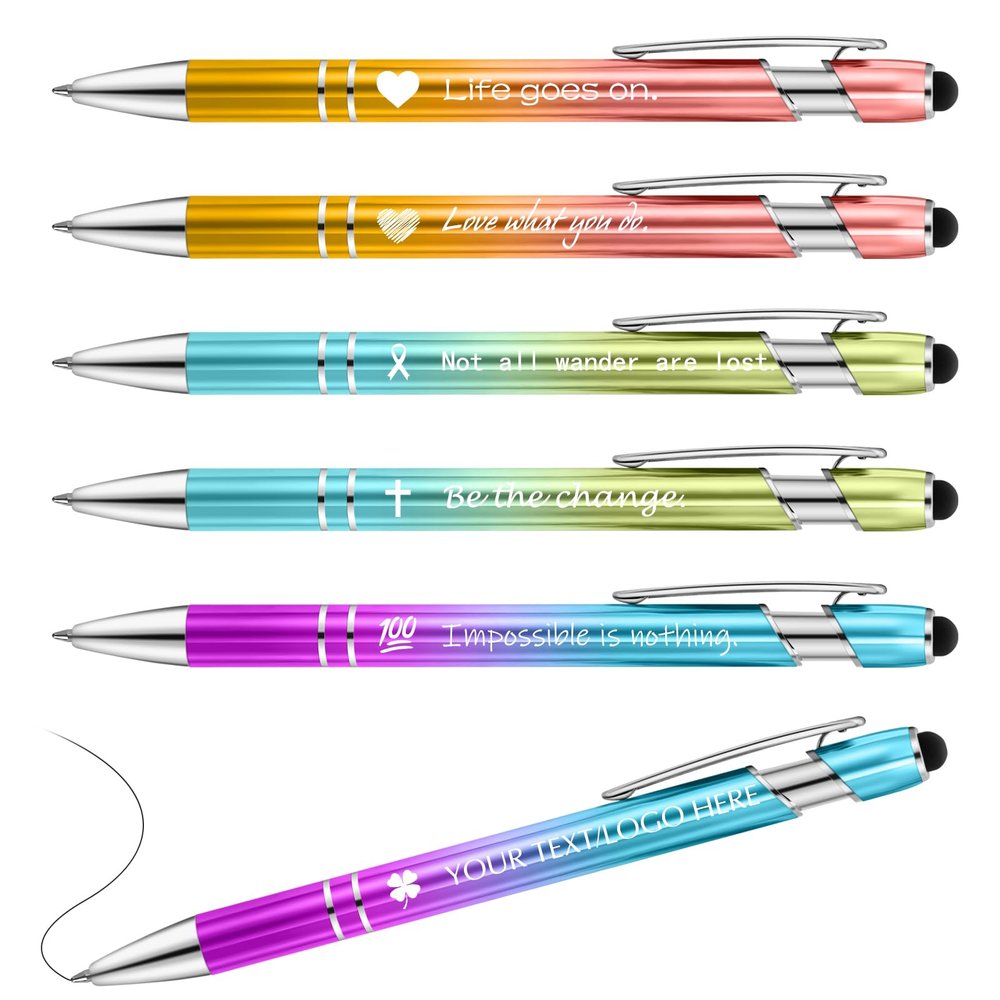 ENOMY Personalized Engraved Ballpoint Pen with Name and Icon