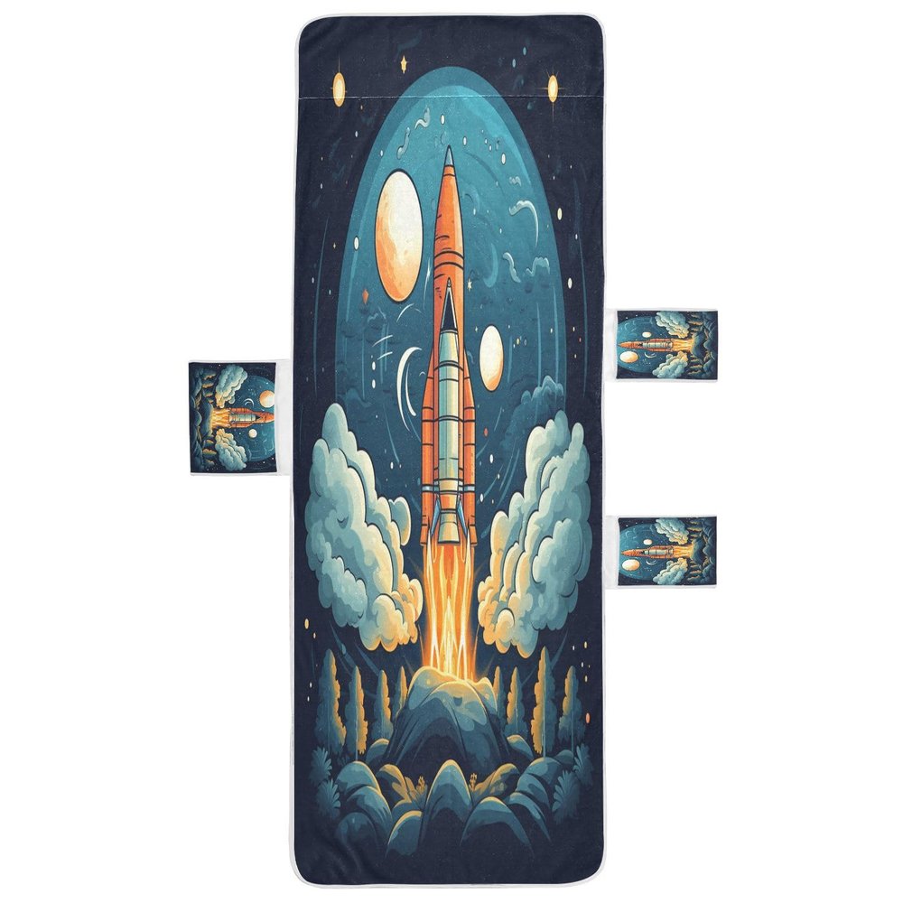 LINNIKEEEE Space Rocket Chaise Lounge Cover
