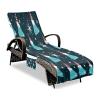 LINNIKEEEE Repeat Cute Flower Beach Chair Cover, Non-Slip Lounge Chair Towel for Patio, Beach, Hotel, Pool view 2