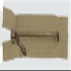 Metal Zipper for Jeans 12 cm Beige Antique Brass view 1