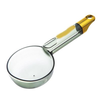 Taidda Rice Portion Scoop, Transparent Green, 180 mL, Long Handle with Clamp/Holder