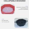 Foldable Silicone Microwave Popcorn Bowl, Black with Lid view 3