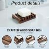 2-Pack Eco-Friendly Wooden Soap Dish view 3