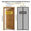 fowong Magnetic Insect Screen for Balcony Doors, Up to 5 Years, Extra-Thick 250 g/m² Pet Mesh, Black, 230 x 280 cm view 3