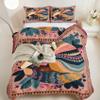 Generic Boho Fox Bedding Set, Vintage Tribal Ethnic, 100 x 135 cm, 2-Piece, Reversible Microfiber, with 40 x 60 cm Pillowcase, La415 view 2