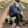 Rolling Garden Stool with 2 Wheels and Adjustable Backrest view 4