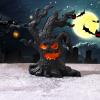 Halloween Tree Bark Faces Statue view 2