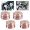 EIMSOAH Aluminum Alloy Engine Bolt Cover Set for XL883 and Big Twin 1340 Evo Models, 4-Piece, Bronze view 3