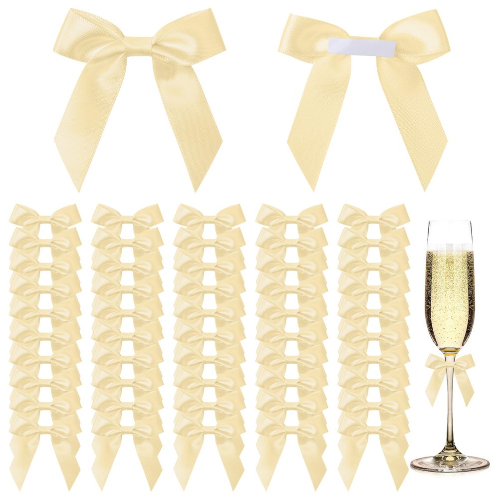 AOOSA 50 Pack Small Self-Adhesive Bows